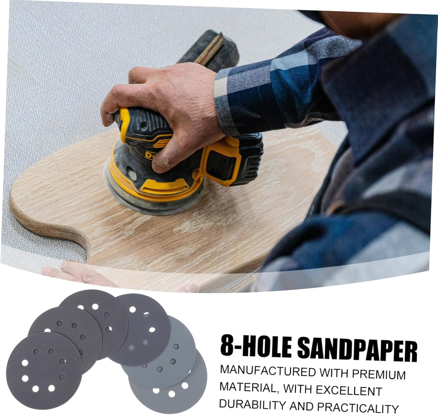 Sandpaper,1set Sandpaper Grit Polishing Orbital Sander Pads Fine Sanding Silicon Carbide 60sheets