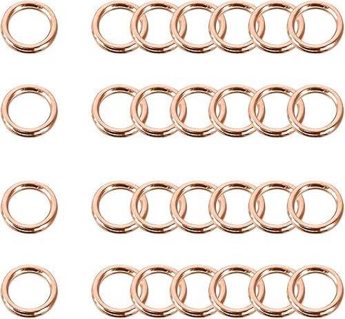 Miniatura 7 de Anillos de salto cerrados de calibre de color plateado para hacer collares, pulseras y joyas (100 unidades, 100 unidades, oro rosa)