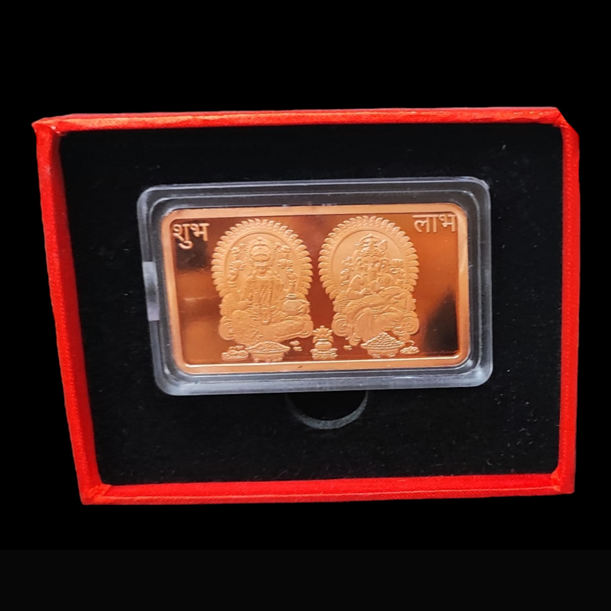 Adiman Laxmi Ganesh Shree Yantra Shree Ganesh Yantra Pure Copper Bullion Bar Coin 1 Oz Limited Edition Proof Collectible CB07 (Pack of 1)