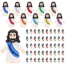 Owurha 50 Pcs Jesus Love You Mini Figures Baby Jesus Figurines in Bulk Tiny Miniature Religious Figures for Hide and Seek, Sunday School, Religious Party Favors, Baptism Gifts, Easter Egg Stuffers