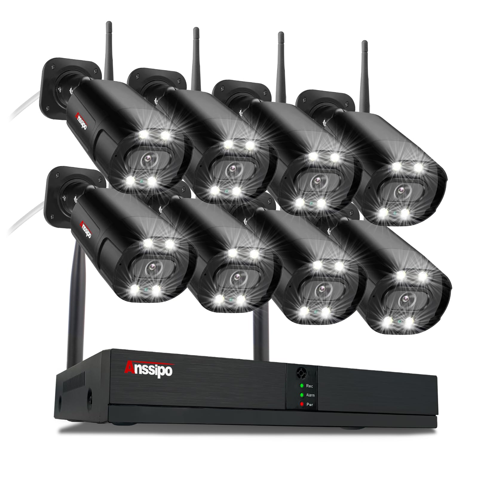 Anssipo 8 Camera WiFi Home Security System
