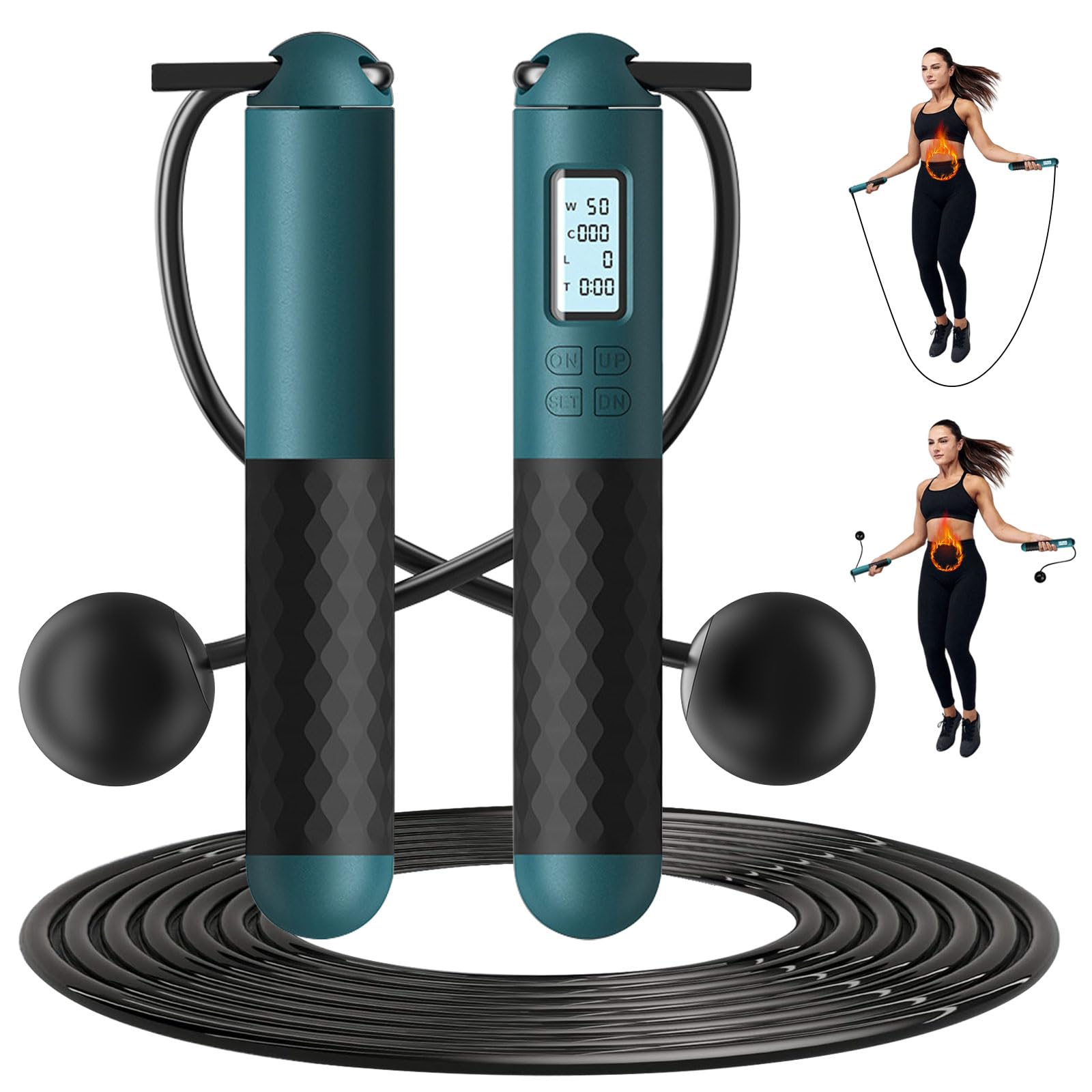 Smart Skipping Rope for Adults, Wireless Digital Skipping Rope, Multi-Use Fitness and Water Exercise