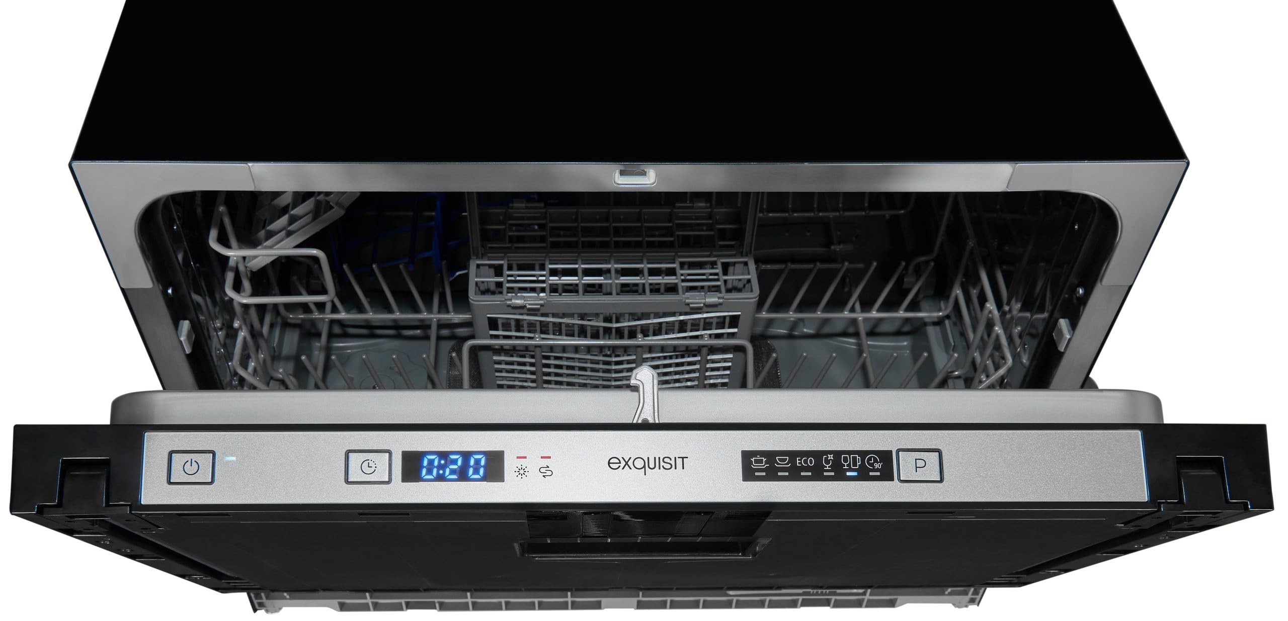 Lavavajillas integrable 60 cm Exquisit EGSP1060-E-030D | 6 programas de lavado rápido | Bajo consumo energético | Silencioso | Lavado rápido, bajo consumo energético, integración total y funcionamiento silencioso para cocina