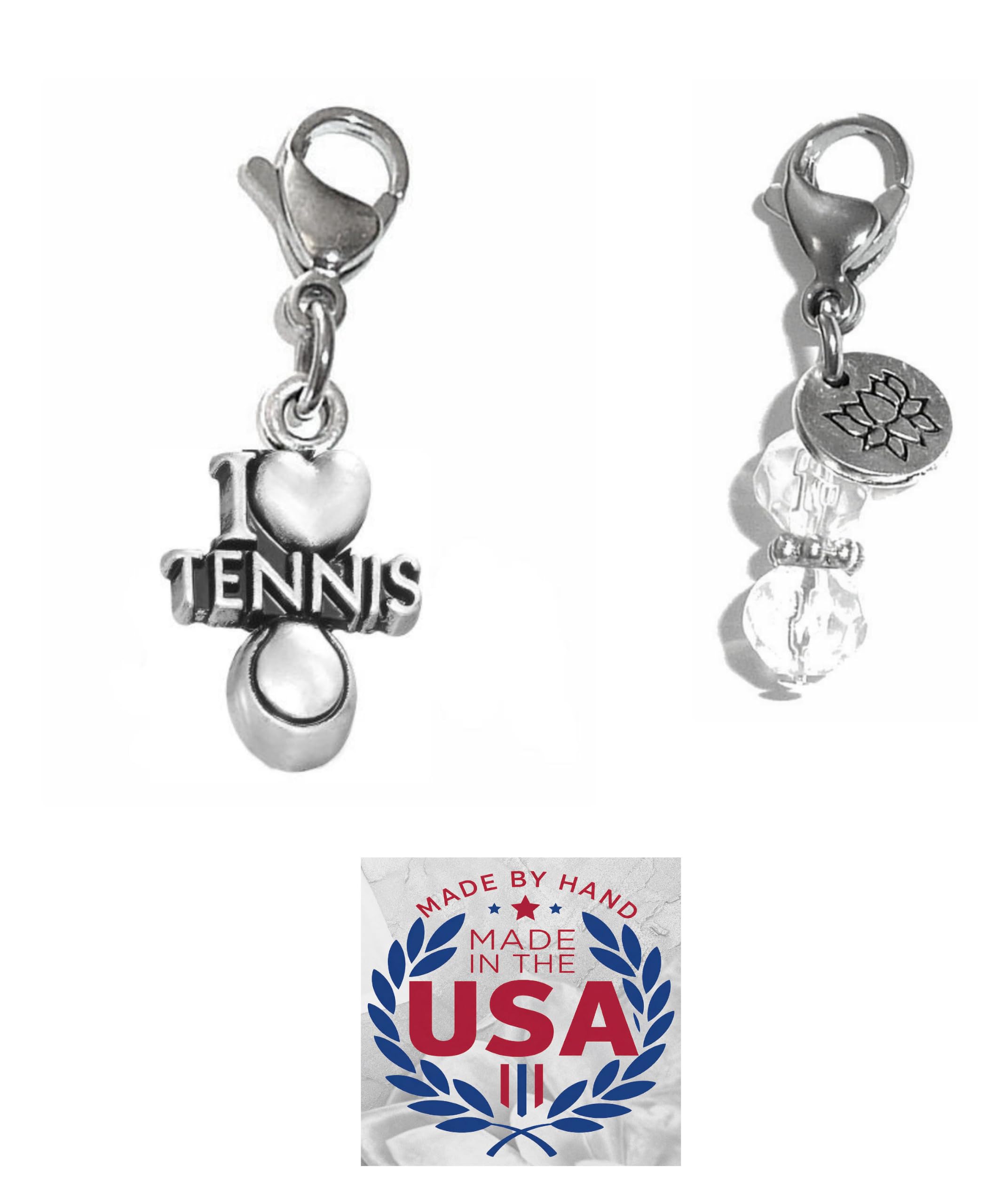 Hidden Hollow Beads Clip On Charm for Purse, Handbag, Keychain, Zipper Pull, Backpack, Jewelry Accessory, USA