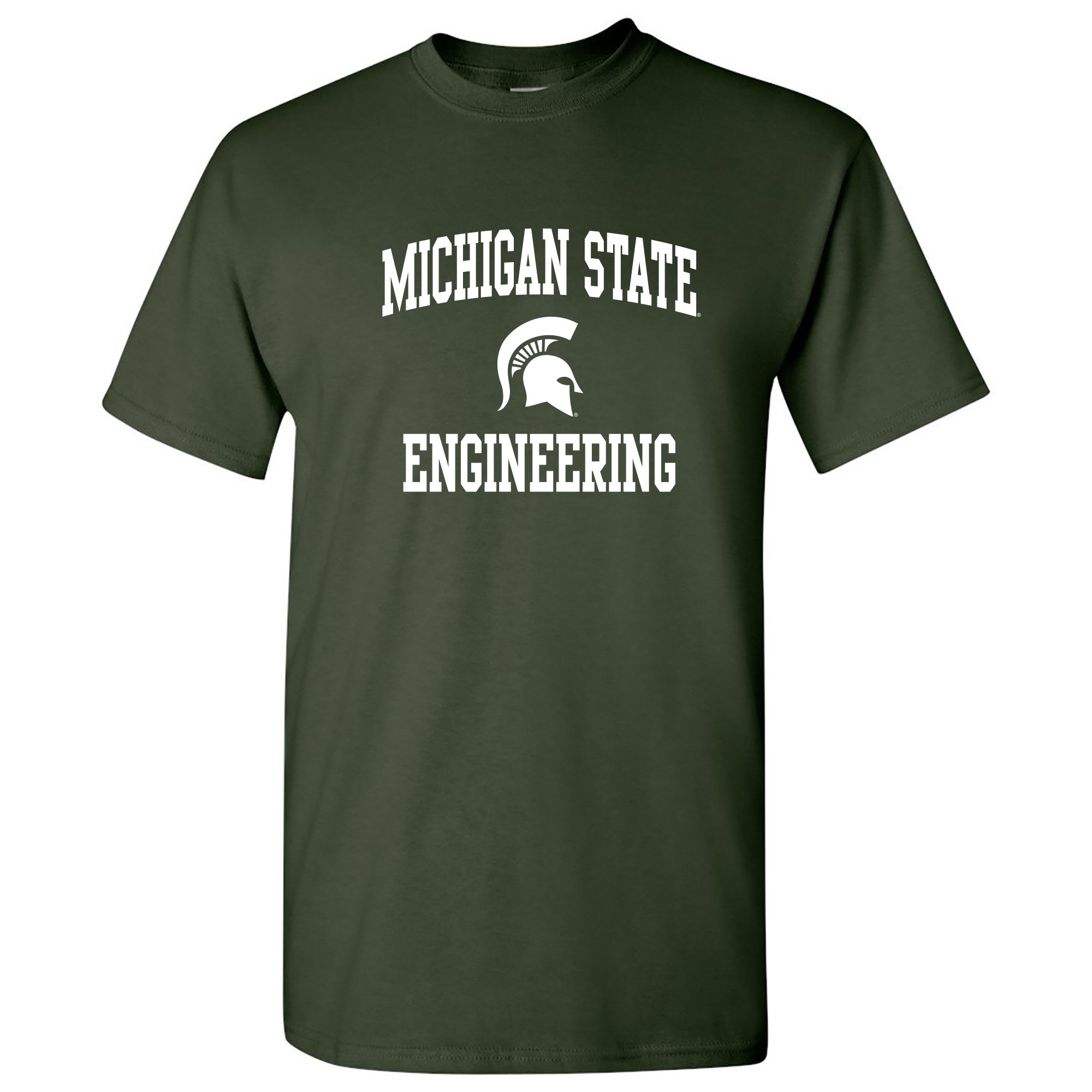 Michigan State Spartans Arch Logo Departments, College T Shirt, Team Color