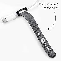 Vista 2 de Bridas de cable autoadheribles de Wrap-It Storage, negras, correas de 12.7 cm (paquete de 50) – Bridas de cable reutilizables con gancho y bucle