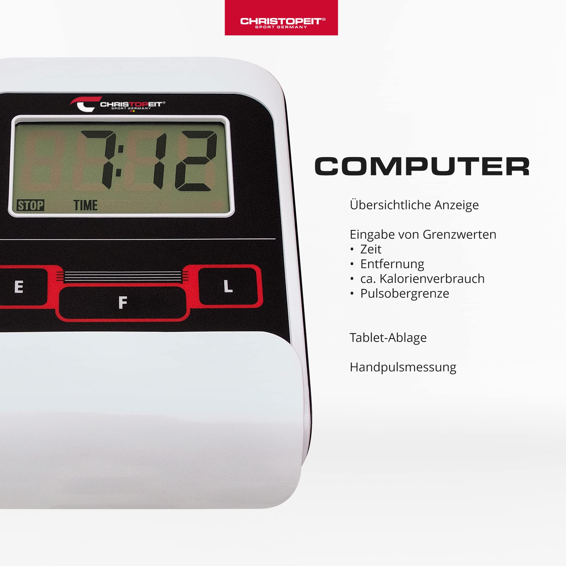 Crosstrainer Ellipsentrainer 8-stufiger Widerstand 7kg Magnetbremssystem LCD-Display