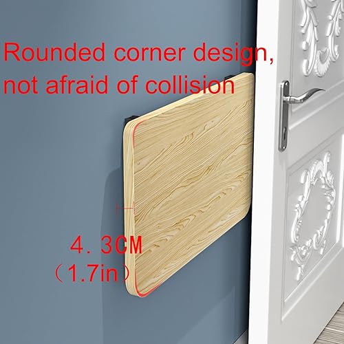 Miniatura 7 de Mesa plegable montada en la pared, escritorio plegable montado en la pared para espacios pequeños, escritorio, oficina, hogar, cocina, mesa de
