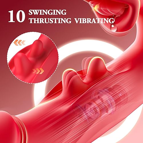 Miniatura 4 de Consolador de empuje vibrador mujer juguetes sexuales - Consoladores sexuales adultos juguete sexual punto G con meneo 10 empujando - Vibración