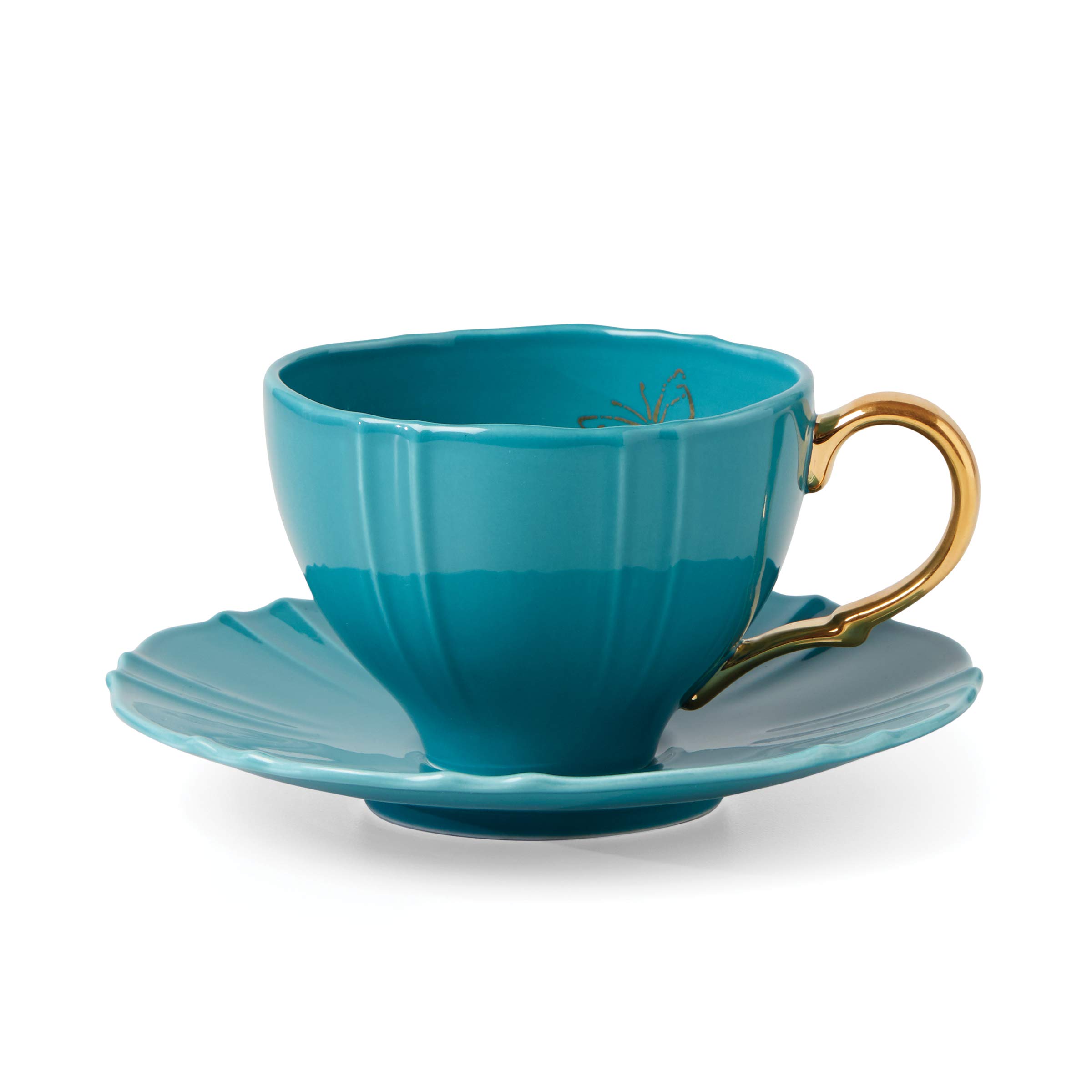 Tasse à thé avec soucoupe multicolore Lenox 890728 en porcelaine
