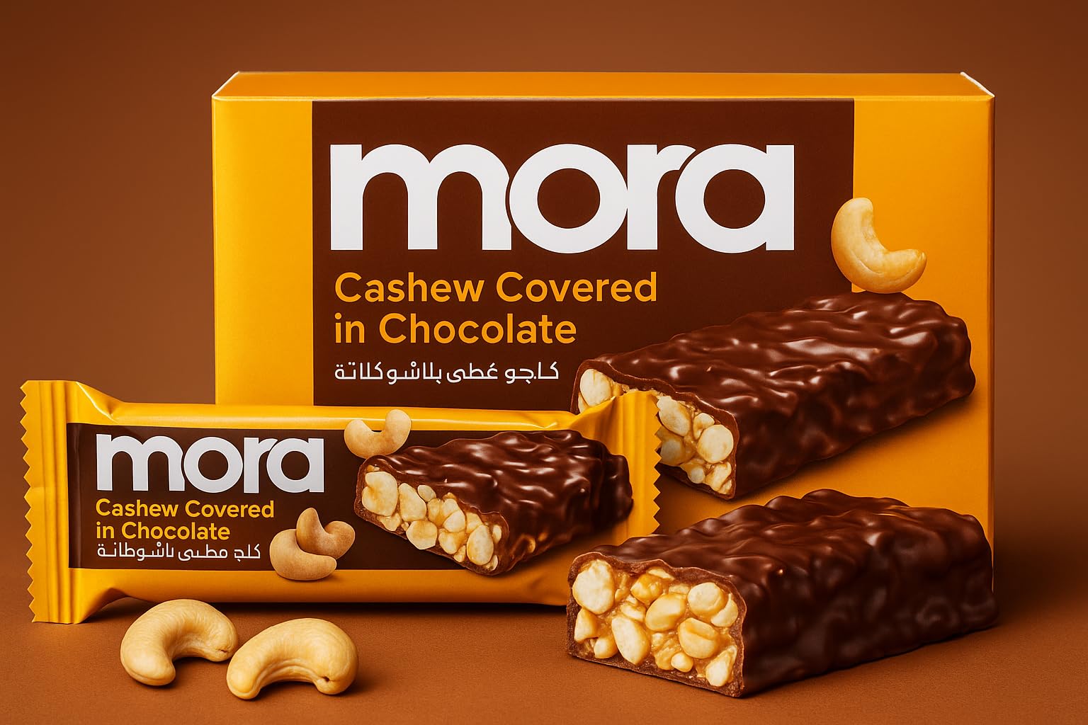 Mora Chocolate With Cashew Filling High Quality Box (12 Pieces