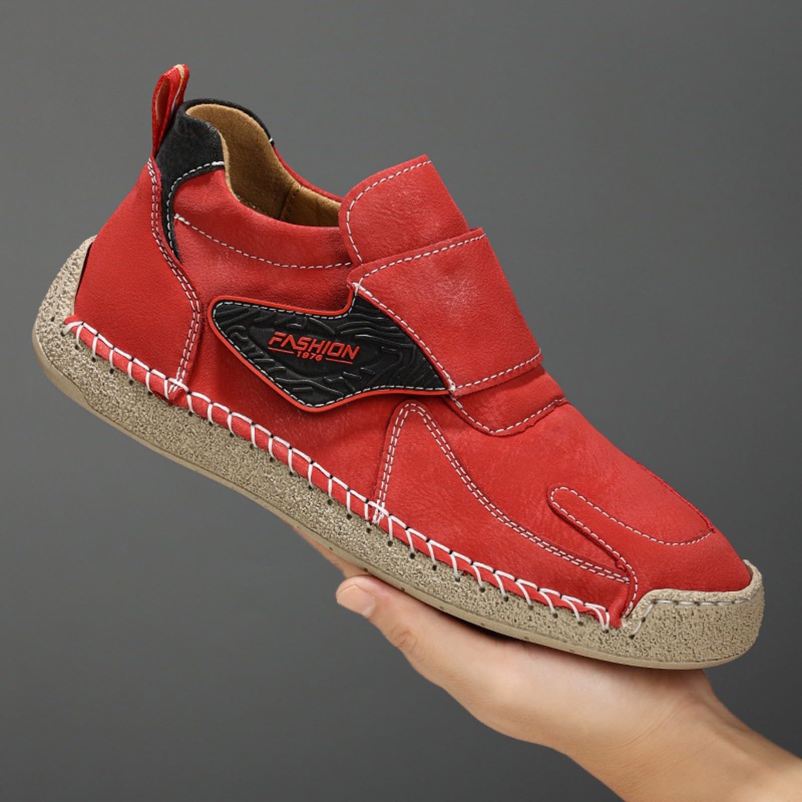 Zapatillas de caña media para hombre y mujer, con plano, Red, 39.5 EU
