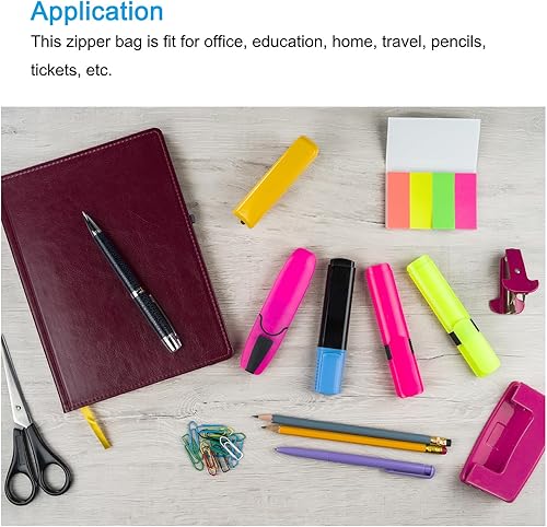 Miniatura 9 de MECCANIXITY Bolsas de malla con cremallera, tamaño A3, carpetas de papel para documentos y suministros para oficina, hogar, paquete de 6