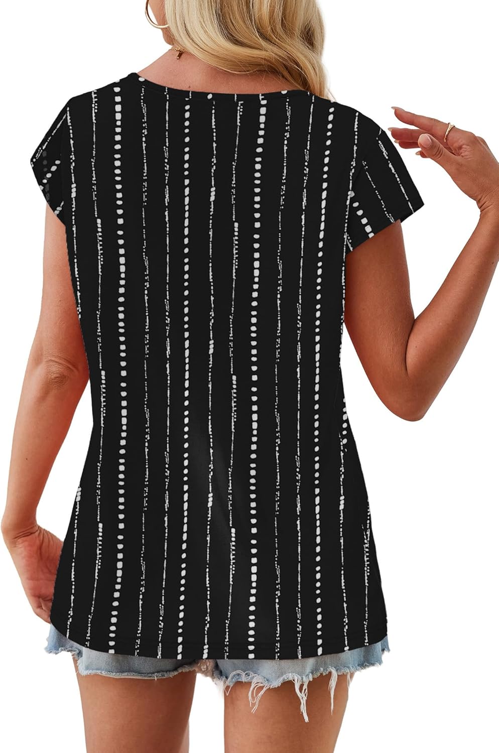 SAMPEEL Summer Tops for Women 2026 Trendy Cap Short Sleeve Shirts Dressy Casual Business Outfits Blouses Square Neck - Image 5