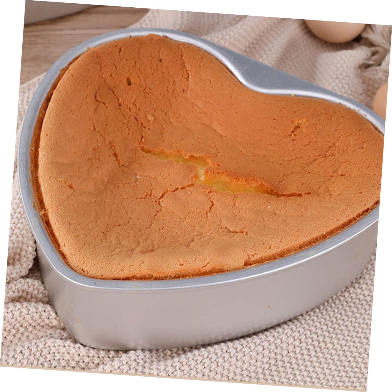 Veemoon Molde 2 Piezas de Aleación de Aluminio para Pastel de Corazón Superficie Lisa sin Rebabas para Repostería y Manualidades