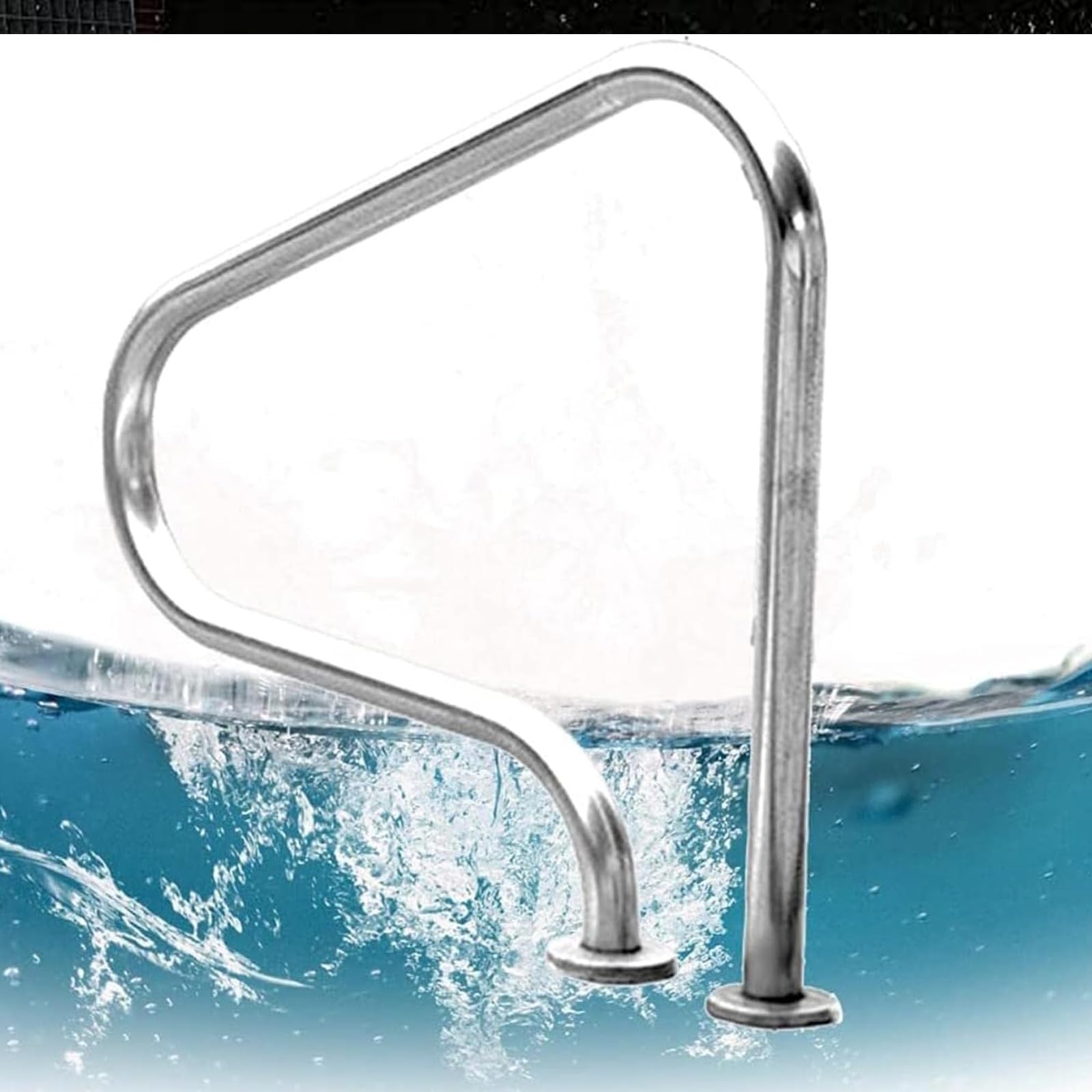 Pool Handrails Hand Rail Pool Safety Handrails, Hand Grab Rail, 304 Stainless Steel Swimming Pool Stair Rail for Inground Pool Entry