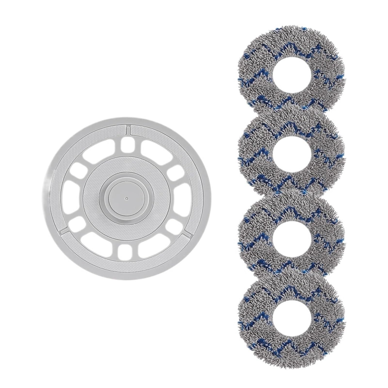 Hizon Set3 Mopping Pad Kit，Compatible For Ecovacs，X5 Max/X5 Pro Robot Vacuum Cleaner Accessories Mop Cloth Holder Spare Parts Replacement
