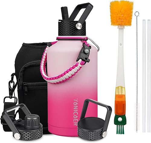 Miniatura 29 de Botella de agua aislada de 40 onzas, acero inoxidable al vacío de triple pared (apta para lavavajillas), a prueba de fugas y sin BPA, jarra frasco