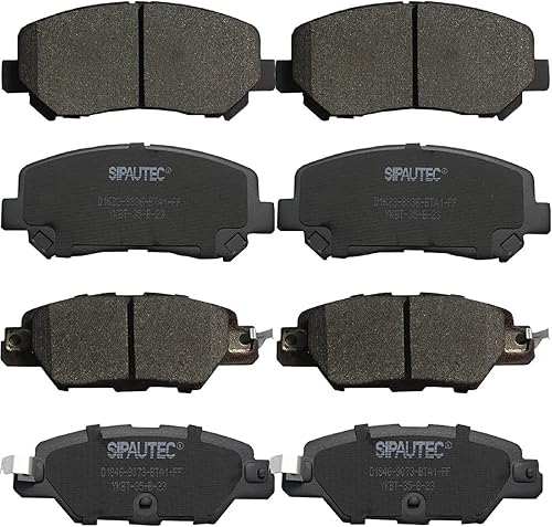 Miniatura 90 de Juego de pastillas de freno delanteras y traseras de 4 ruedas de repuesto de pastillas de freno de disco de cerámica para Nissan Pathfinder