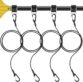 Civaner Pacote com 4 trelas de remo de caiaque, cordão de pesca, acessórios de pesca para caiaque, cabo de remo de caiaque, tiras de vara de pesca para ferramentas de pesca, varas, remos