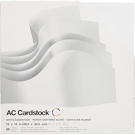 American Crafts 12x12 White Cardstock