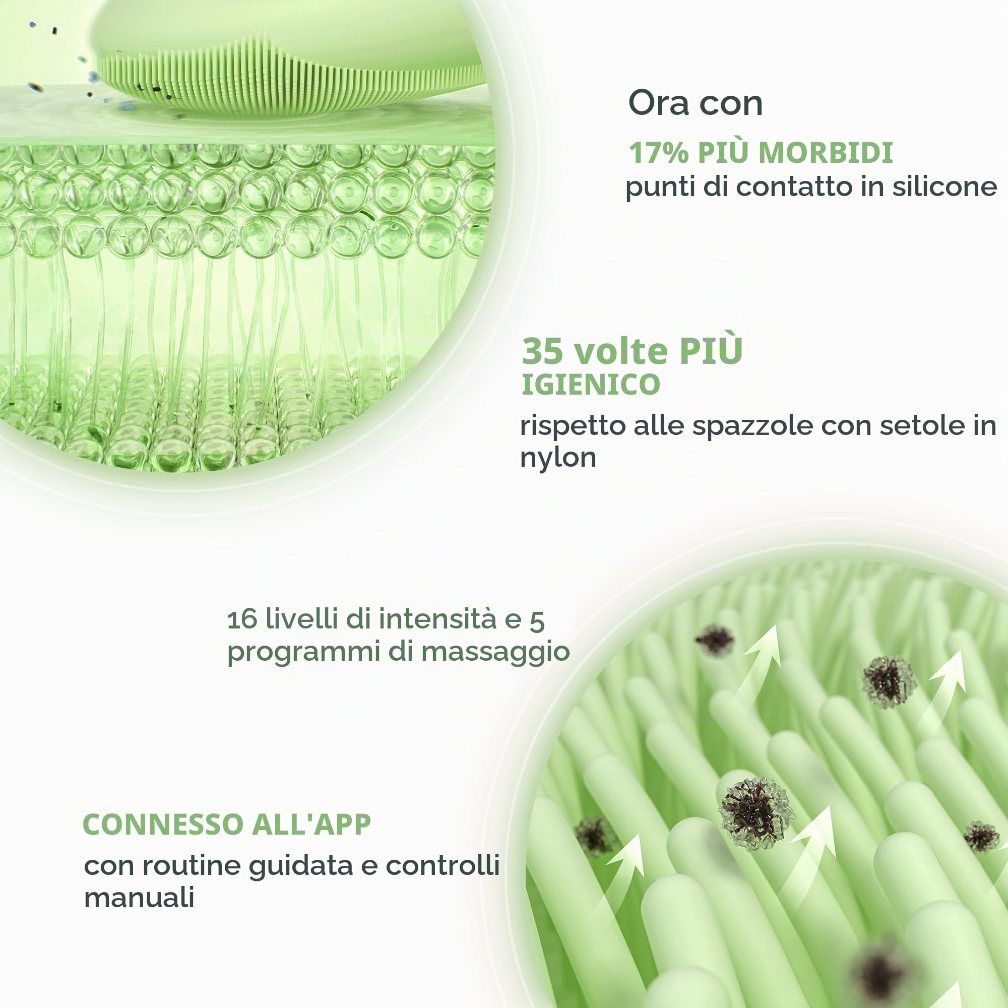 FOREO LUNA 4, spazzola detergente viso - Massaggio viso rassodante - Spazzola viso anti-age - Favorisce l'assorbimento delle formule di skincare - Pulizia viso semplice - Combination Skin | Spazzola Viso, Massaggiatore, Spazzola In Silicone, Esfoliante Vi