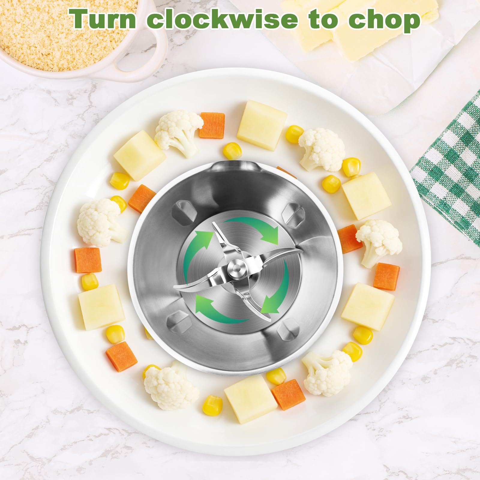 Compatibile con Themomix TM5 TM6 Gruppo Coltelli di Ricambio, Accessori per la Sostituzione delle lame, Lavabile in Lavastoviglie - 5