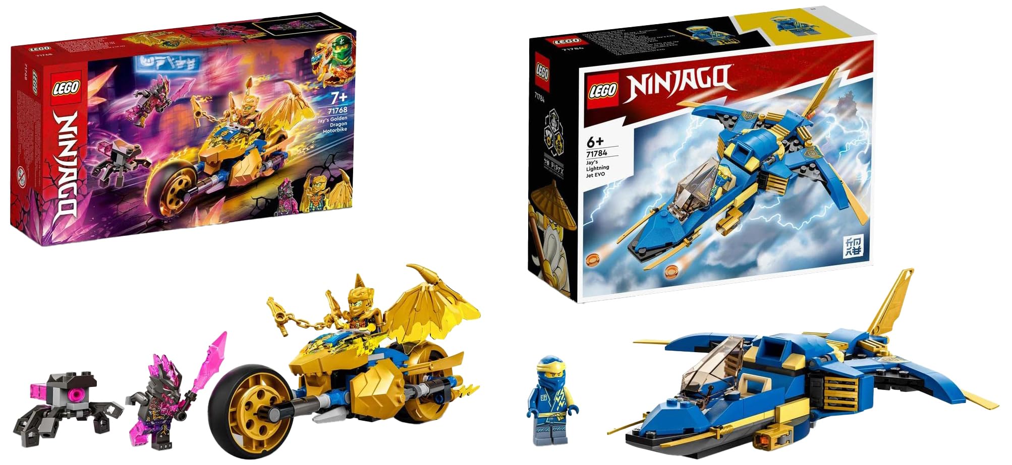 LEGO NINJAGO Jay's Golden Dragon Motorbike 71768 Building Kit (137