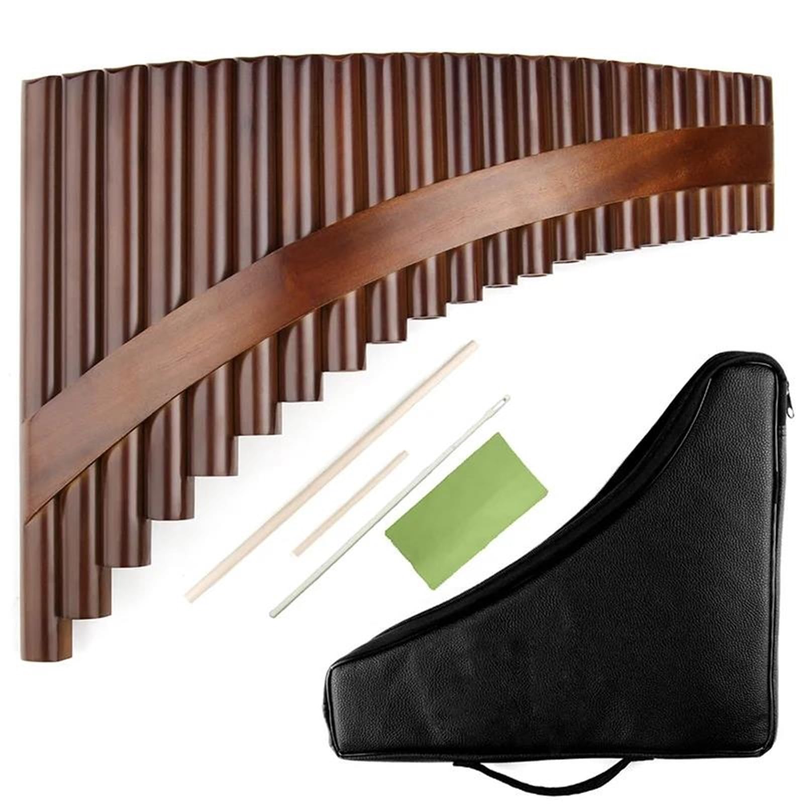 Flauto Di Pan Per Principianti 22 Tubi G Key PanFlute Pan Diagonale Striscia Di Legno Strumento Musicale Tradizionale(RIGHT HAND)