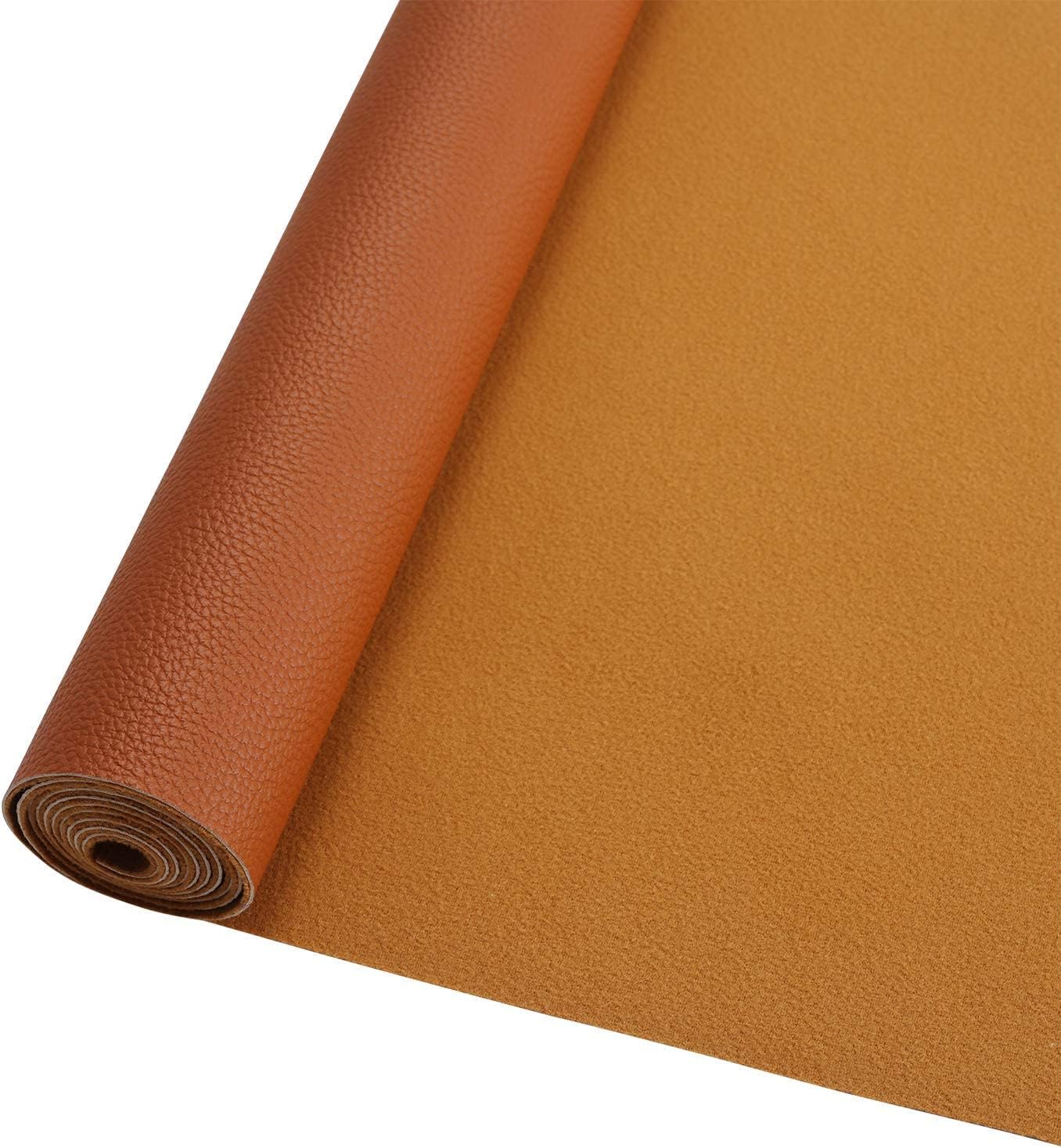 AUXIN 11.8" x 52"(30cm x 132cm) Tan Faux Leather Roll for Bows Earrings