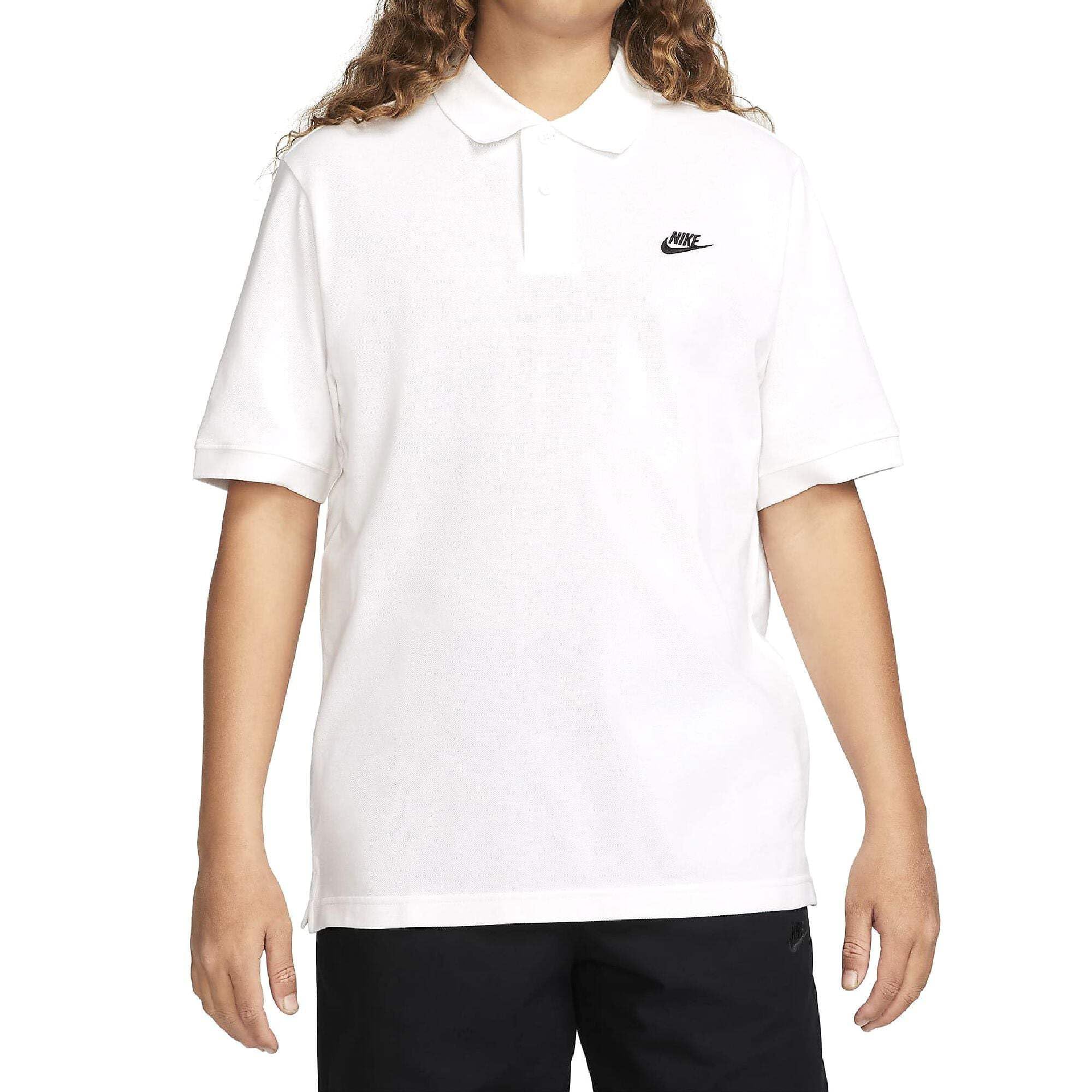 Nike Męskie M Nk Club Ss Polo Pique, White/Black, FN3894-100, S