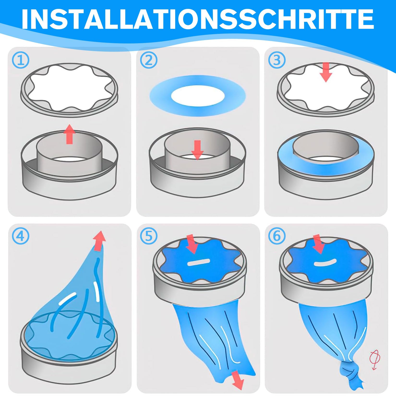 Herbst Lot de 18 recharges pour poubelle à couches - Bleu