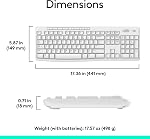 Logitech MK270 Wireless Keyboard and Mouse Combo for Windows, 2.4 GHz Wireless, Compact Mouse, 8 Multimedia and Shortcut Keys, 2-Year Battery Life, for PC, Laptop - Off White