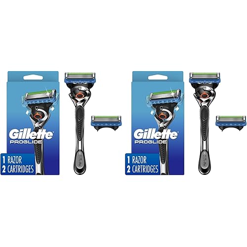 Gillette ProGlide Razor for Men, Handle + 2 Blade Refills (Pack of 2)