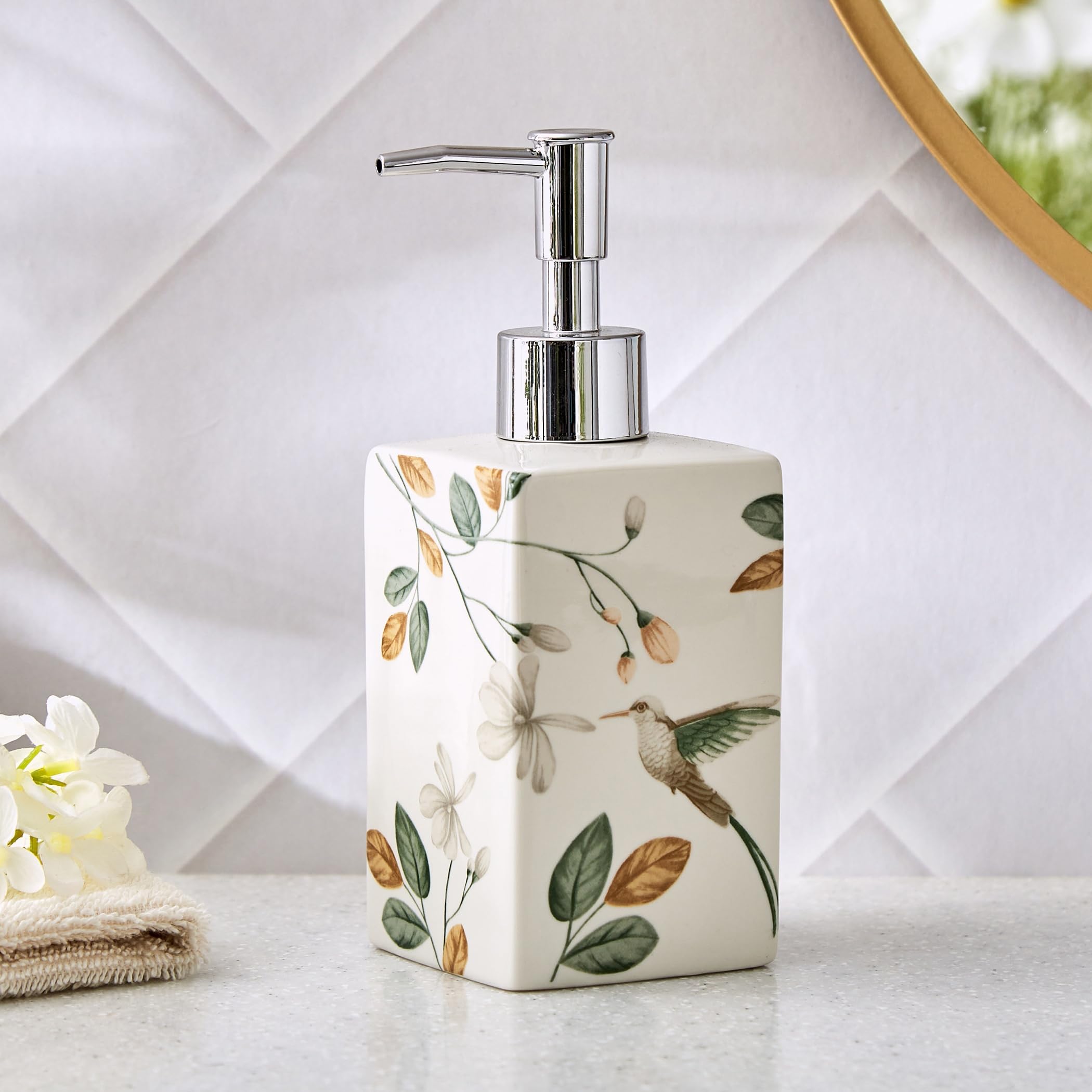 Home Centre Mekong Kralix Ceramic Soap Dispenser - 430ml-image-2