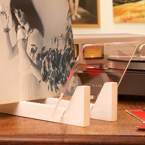 Miniatura 39 de Estante para guardar discos de vinilo Kaiu Vinyl Record Storage, soporte de madera maciza con acrilico transparente, diseño de primera calidad