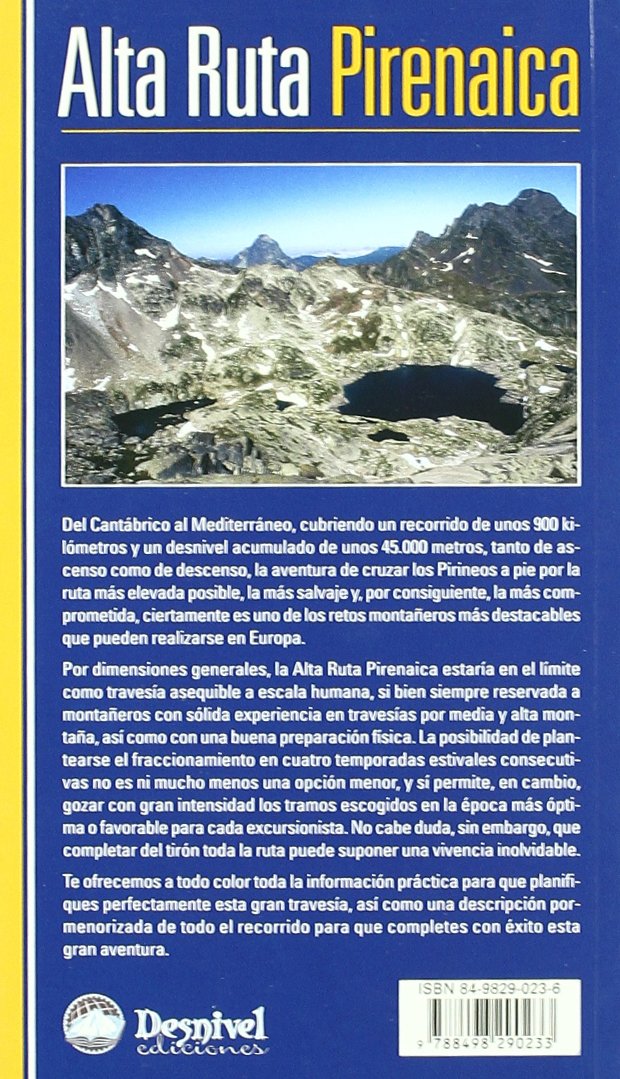 Alta ruta pirenaica, HRP: Del Cantábrico al Mediterráneo en 40 etapas
