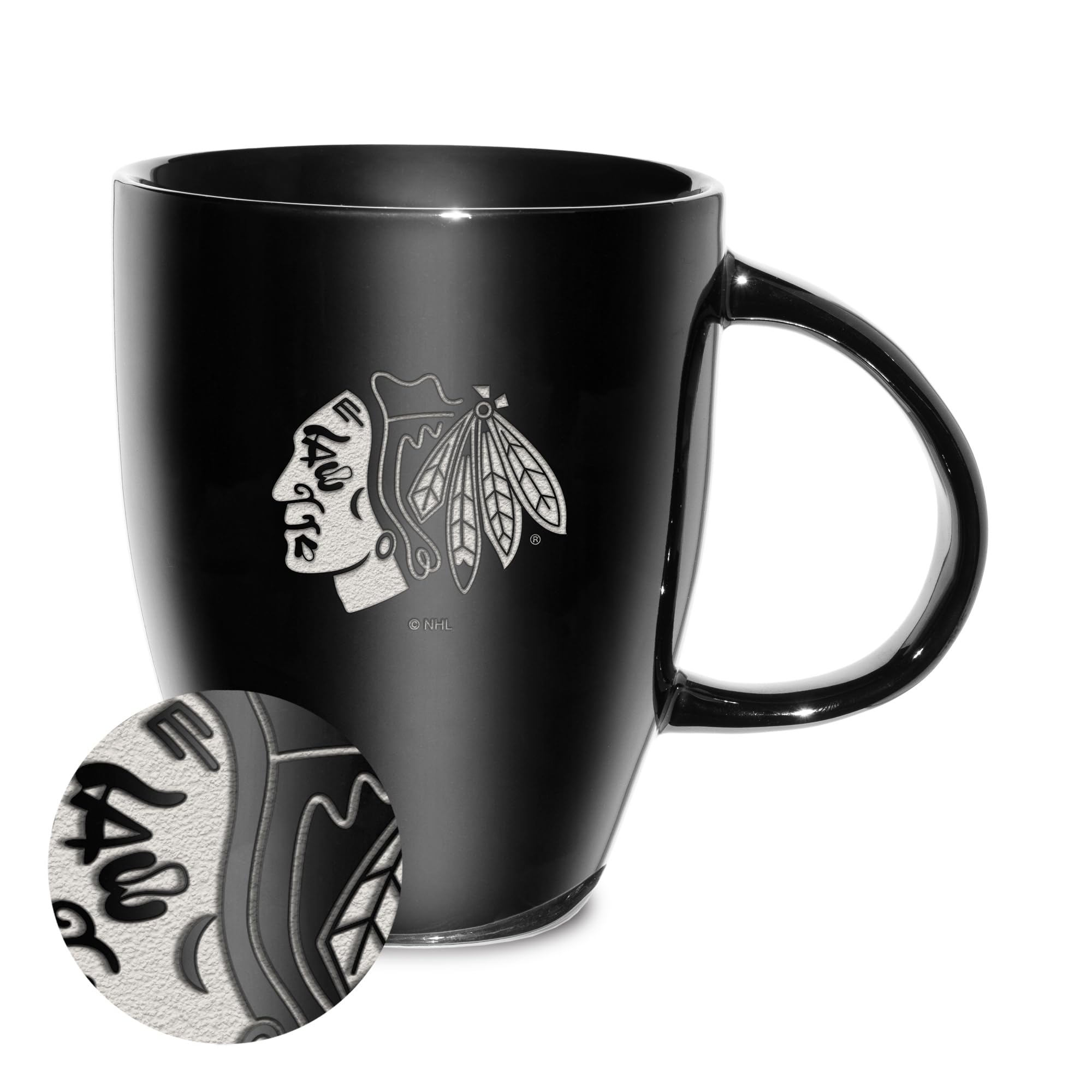 Rico Industries NHL Hockey Washington Capitals Sunburst 18oz Laser Engraved Ceramic Lustre Mug