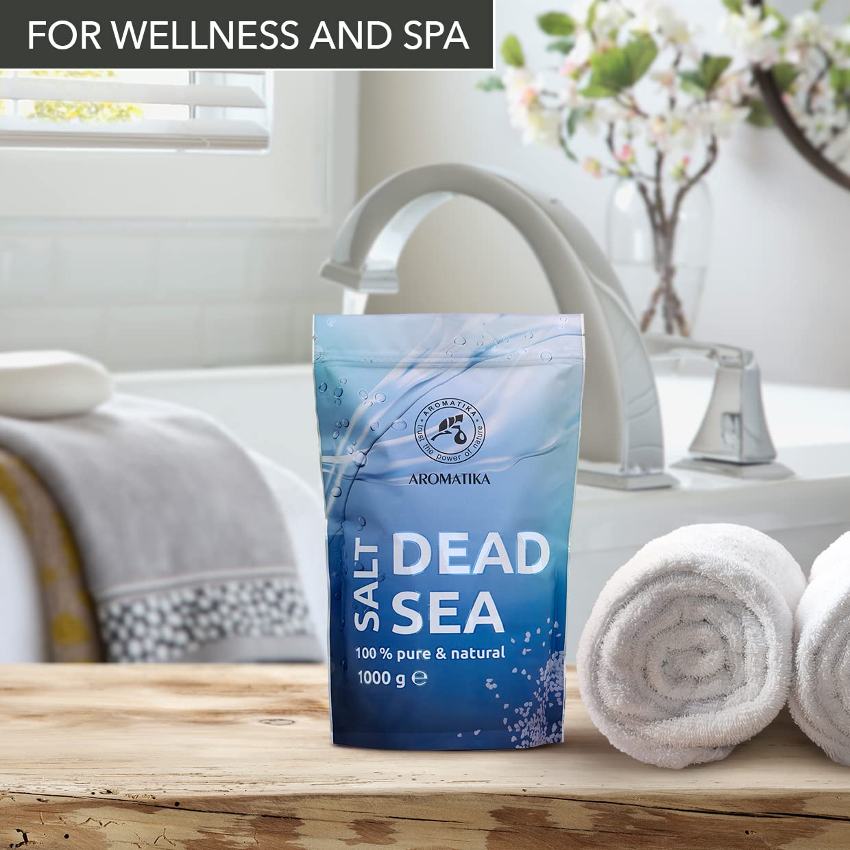 Sal del Mar Muerto 5kg - 100% Puro y Natural - Cuidado del Cuerpo - Mejores Beneficios para un Buen Sueño - Belleza - Baño - Cuidado del Cuerpo - Bienestar - Relax - Spa