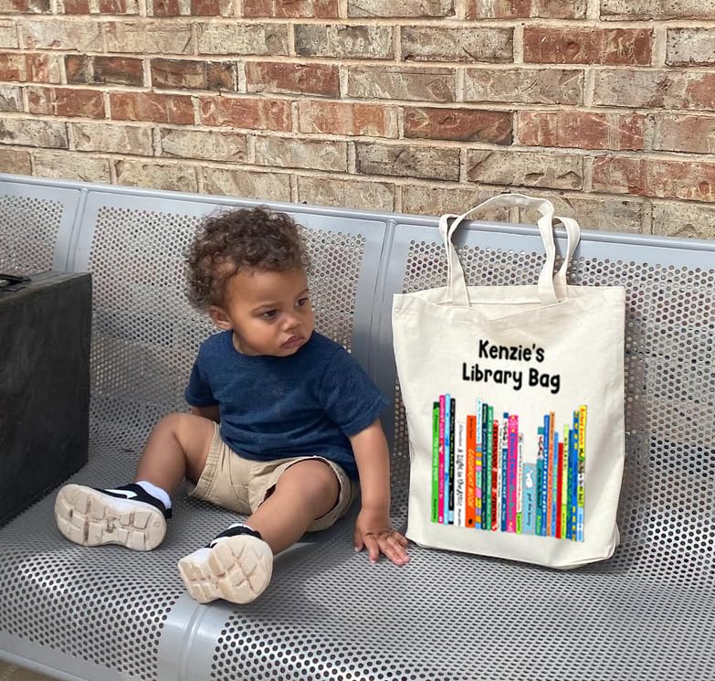 Miniatura 6 de Personalized Library Tote Bag - Custom Name Book Bag, Reading Canvas Tote Bag, Bookworm Cotton Tote Bag