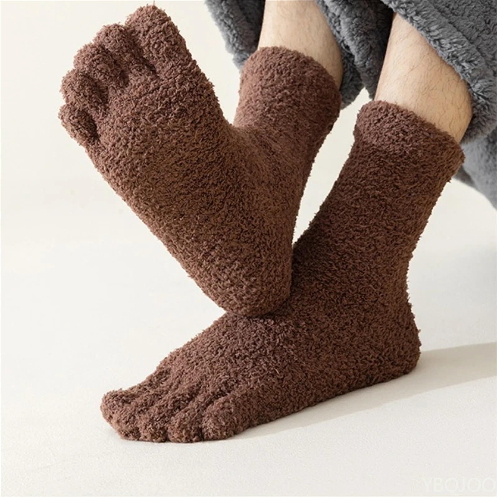 Calzini a cinque dita 7 paia di calzini invernali spessi e versatili a cinque dita, comodi, caldi, con divise for dormire per uomo