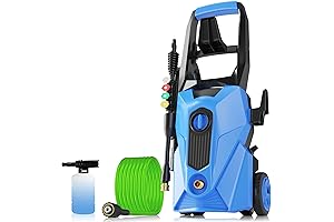 Premium Electric Pressure Washer with 5 Nozzles and Extended 20ft Hose in Evergreen