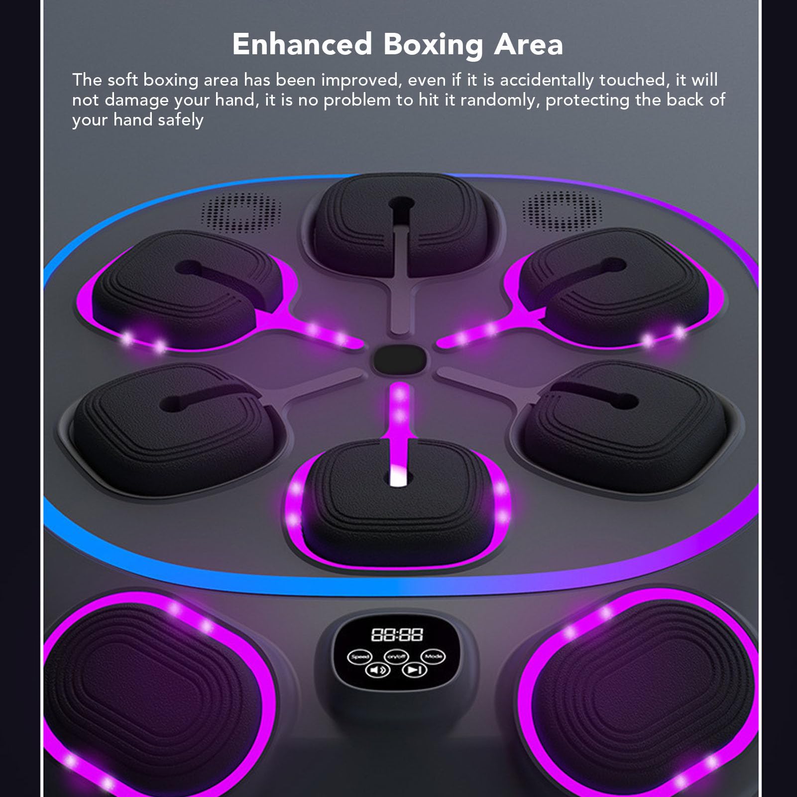 Punching Machine, Entrenador de Boxeo Montado en la Pared Inteligente con Modos de Música y Objetivo Electrónico para Adultos de Gimnasio en Casa