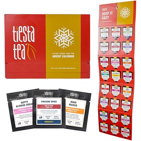 Holiday Advent Calendar 2023: Countdown to Christmas with 24 Unique Loose Leaf Tea Blends