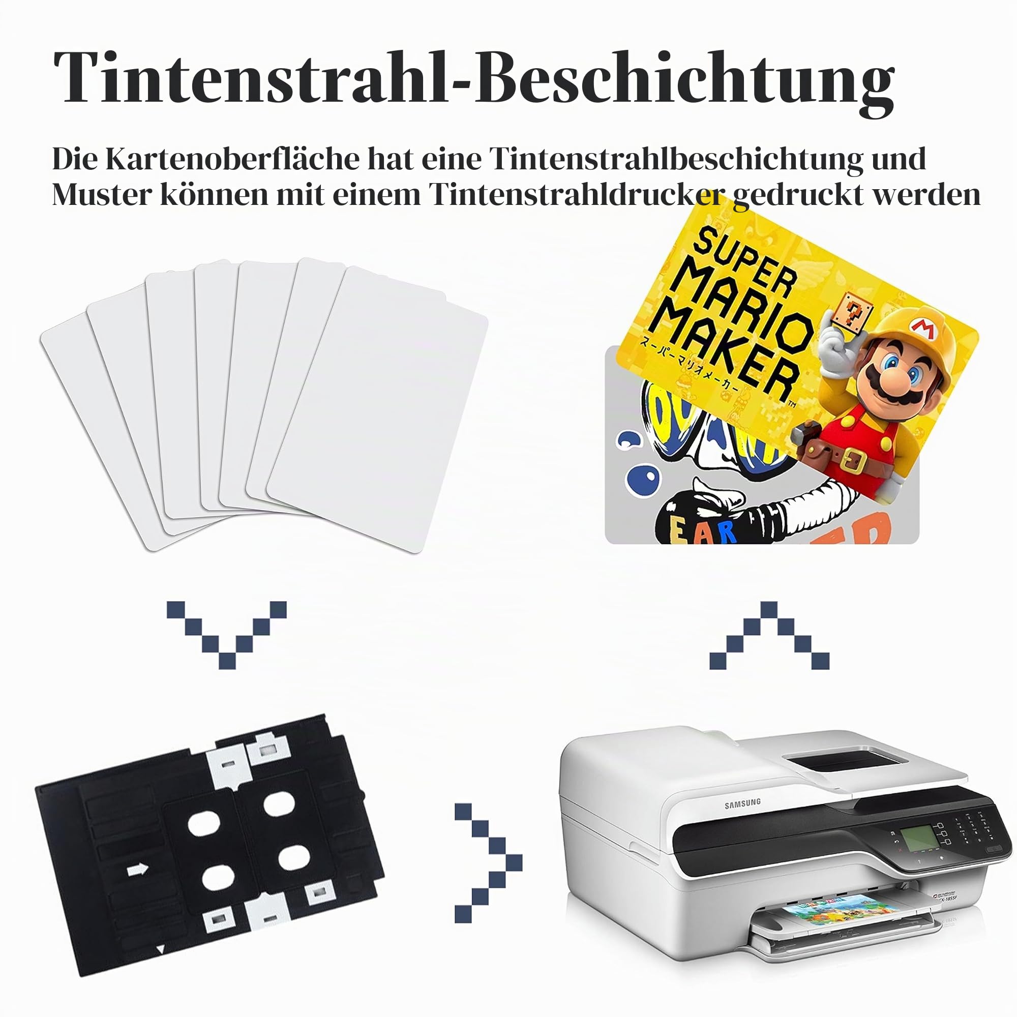 (100 Stück) Inkjet Printable PVC ID Cards Kompatibel Mit Epson und Canon Inkjet Drucker, CR80 30 MIL Dicke Wasserdichtes Material, Beide Seiten Können Bedruckt Werden -TimesKey