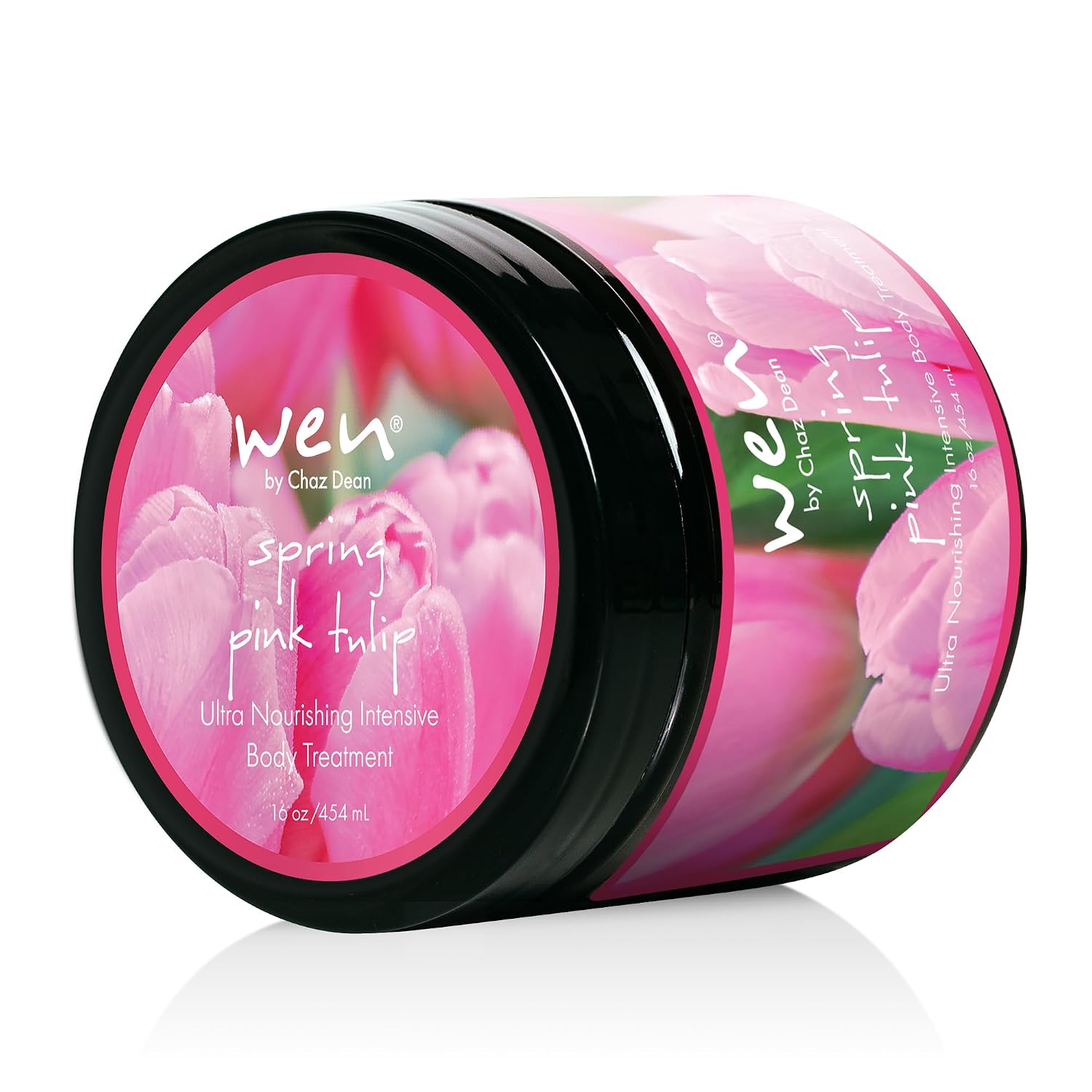 WEN by Chaz Dean Ultra Nourishing Intensive Body Treatment for Skin - Scented Body Lotion Cream for Women & Men, Rich Butter Texture, Hydrating & Moisturizing - Spring Pink Tulip, 16 oz (Pack of 1)