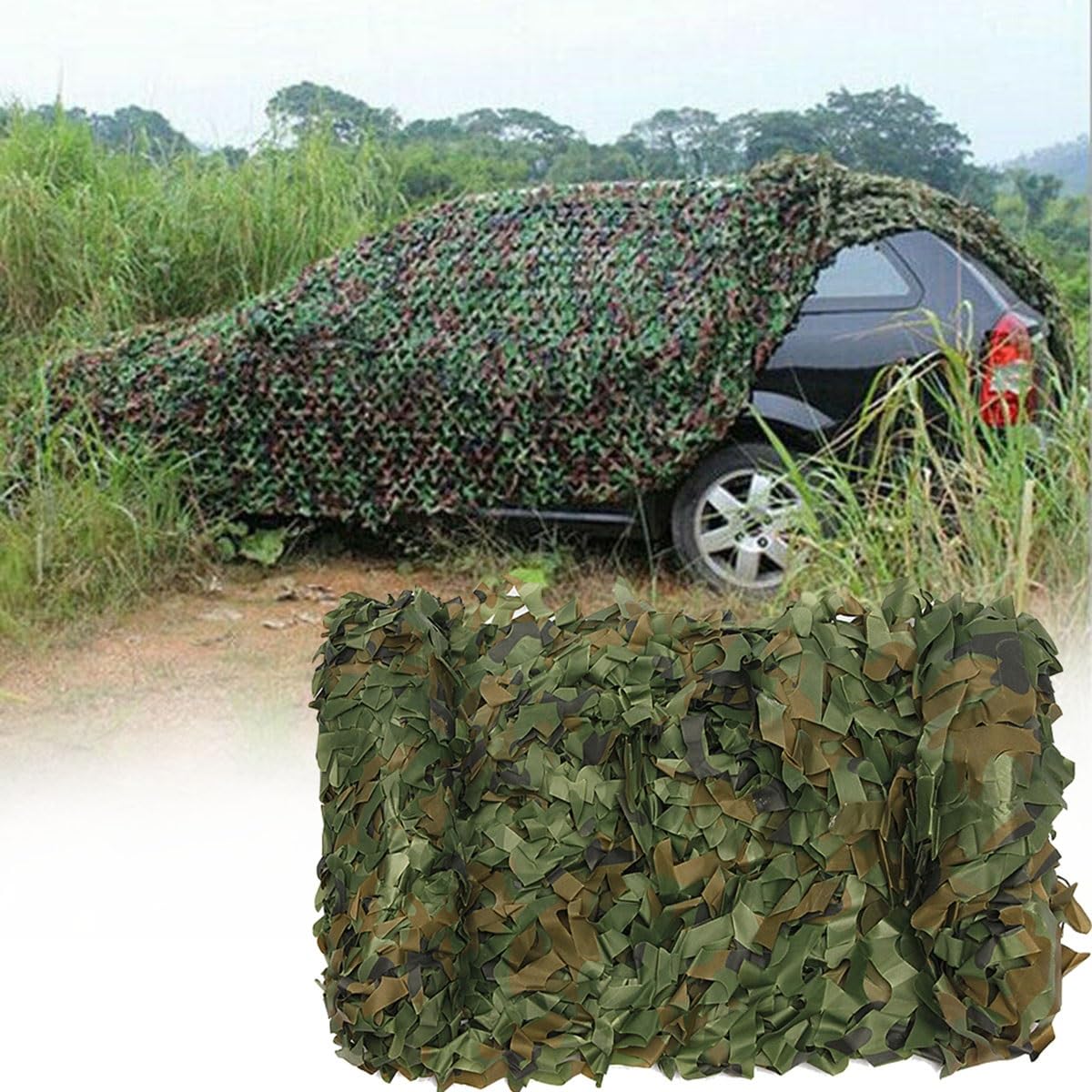 Malla de Camuflaje para jardín, Red de Camuflaje del ejército Malla Militar para decoración, Paisaje Forestal, Caza, paisajes forestales (Tamaño : 6x10m)