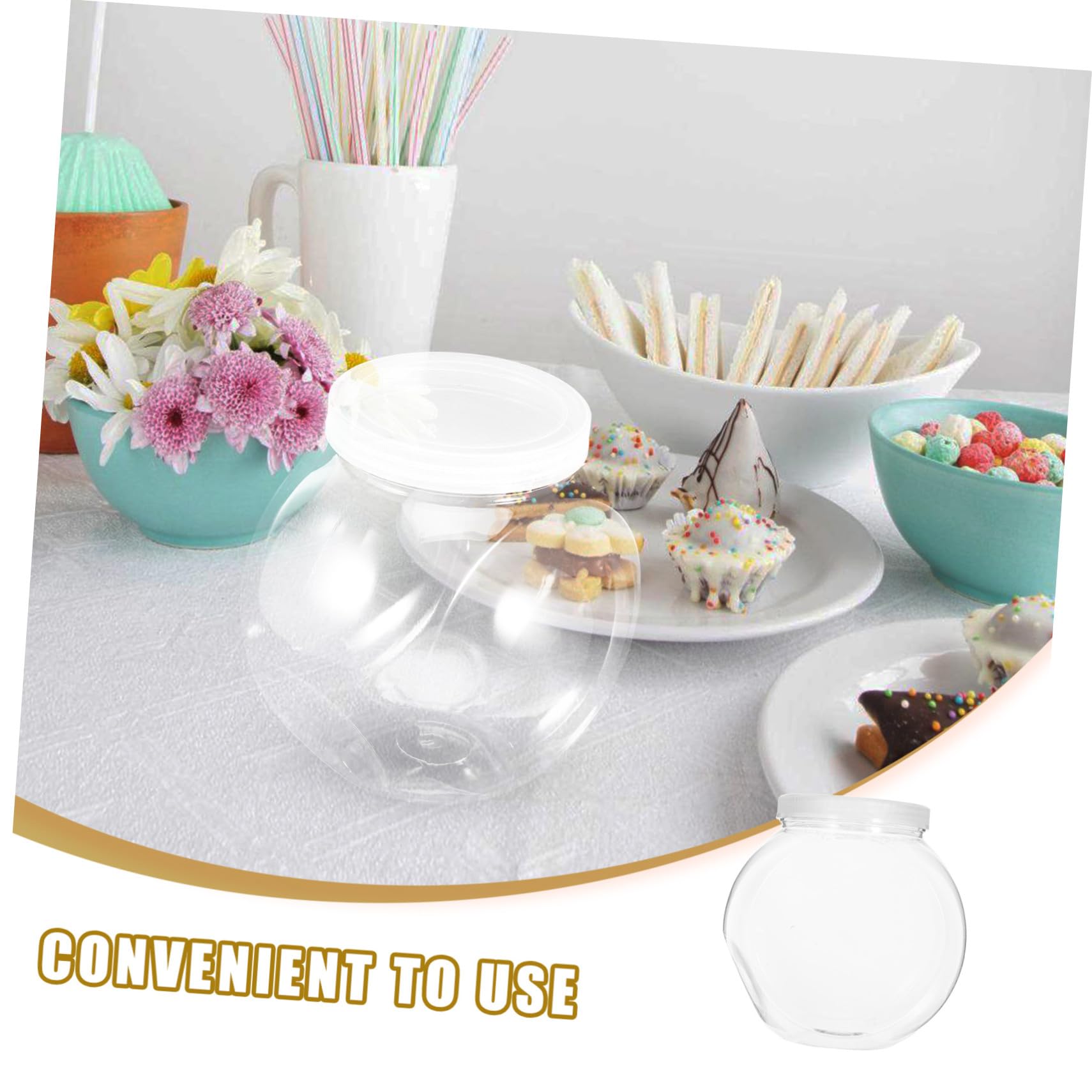 Alipis Lot De 4 Bocaux De Rangement Transparents Pour Aliments Secs Biscuits Bonbons Cuisine