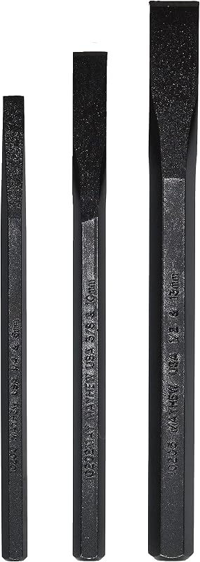 Mayhew Tools 61430 Cold Chisel Set, 3-Piece, Black Oxide Finish