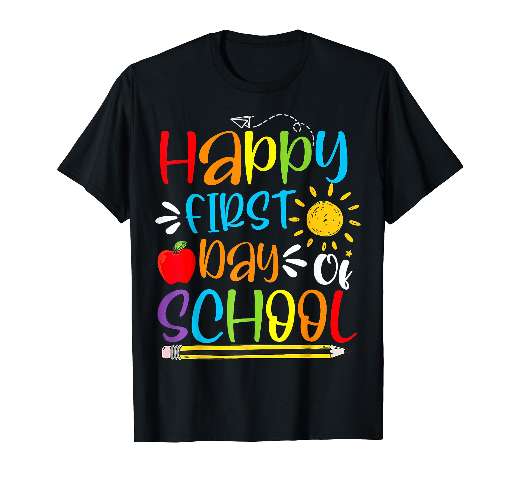Happy First Day of School Teacher Back to School Boys Girls T-Shirt
